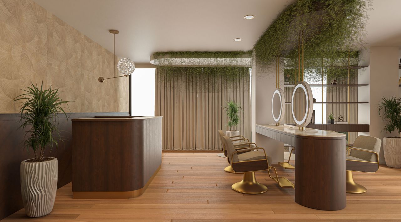 Mastering the First Impression: Your intriguing post title goes here Sleek salon interior with contemporary furnishings, natural light, and stylish decor in London, UK.