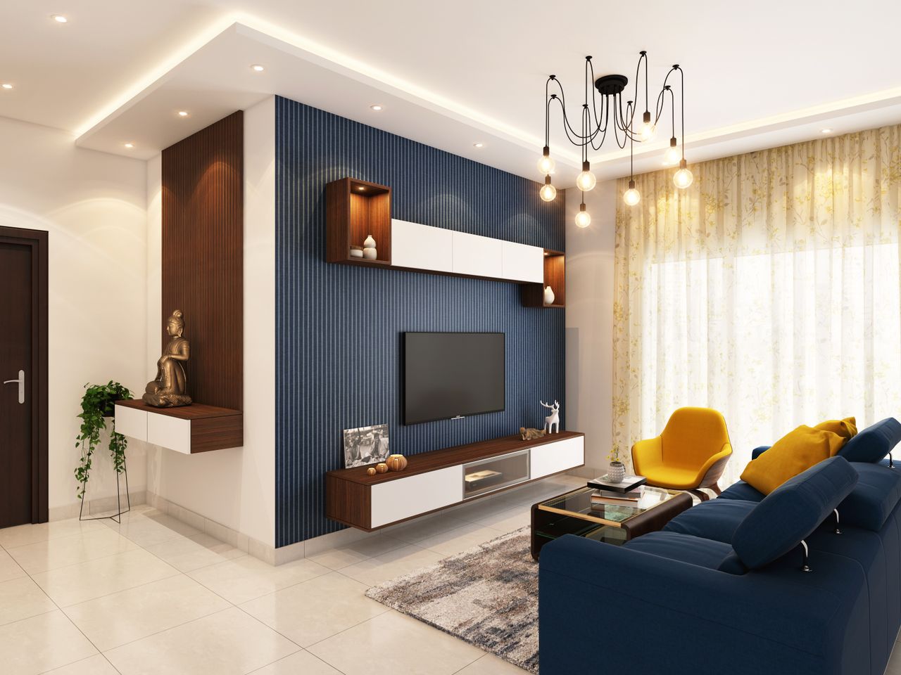 Crafting Captivating Headlines: Your awesome post title goes here Contemporary and cozy living room interior with elegant decor in Bangalore.